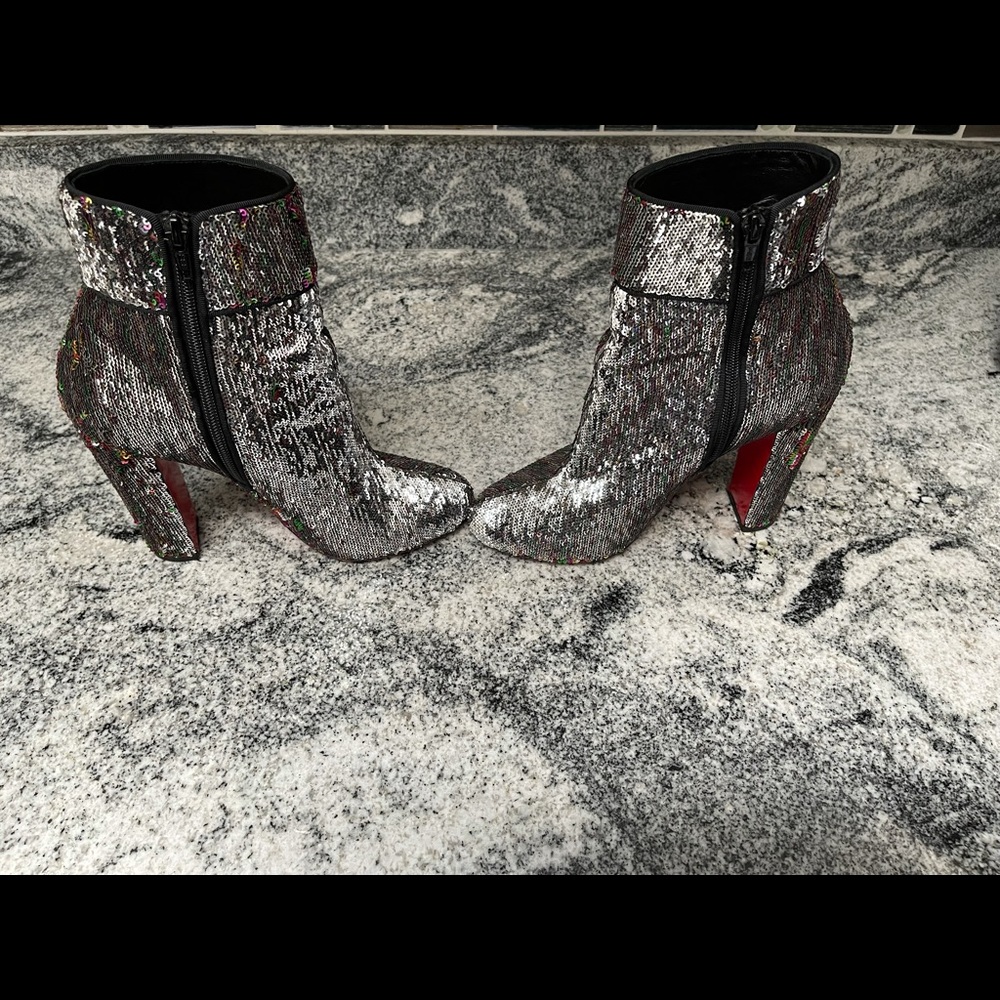 Christian Louboutin Moulamax 100 Sequin Booties
